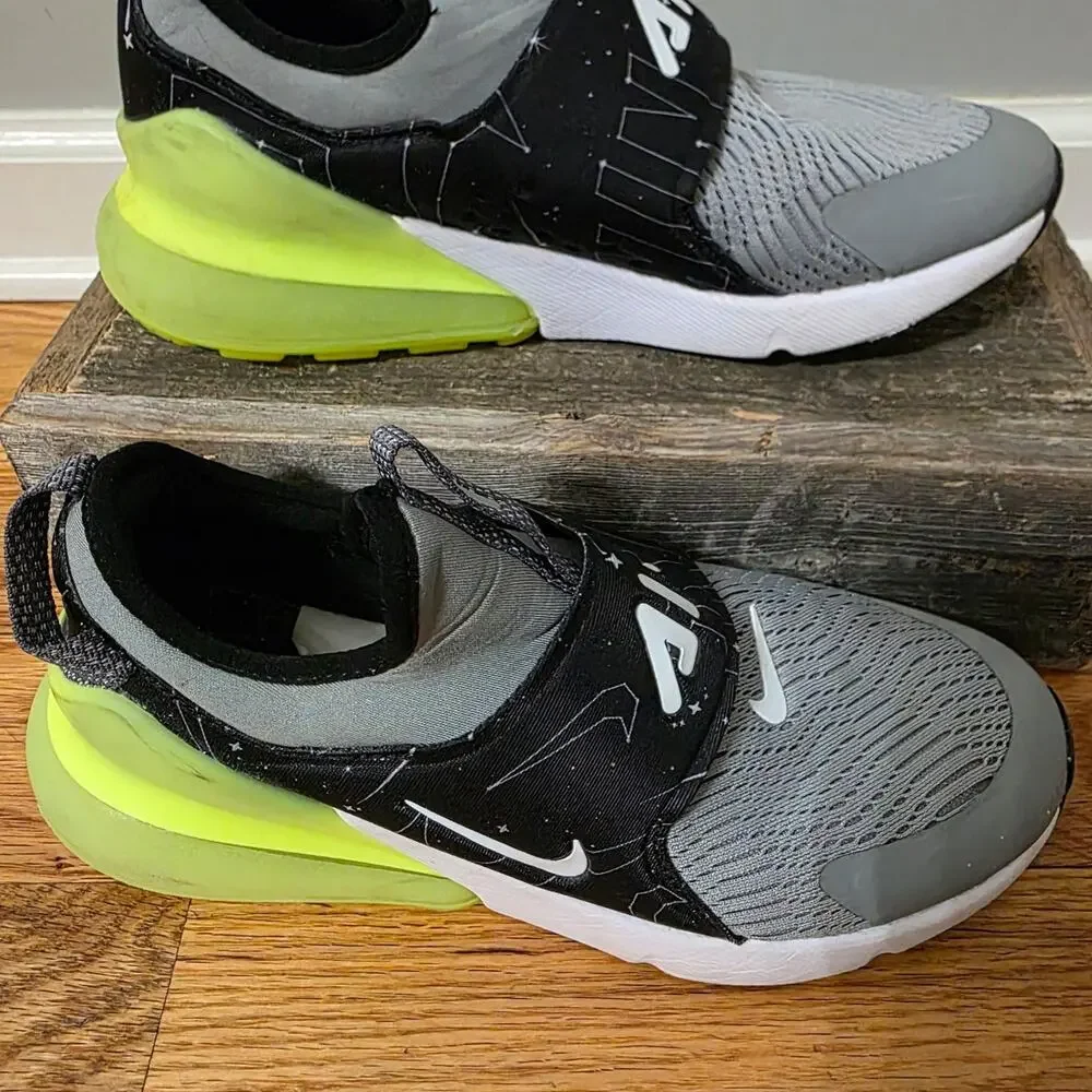​Nike Air Max 270 Extreme Space Pack GS Grey Black Volt Youth Size 6.5Y